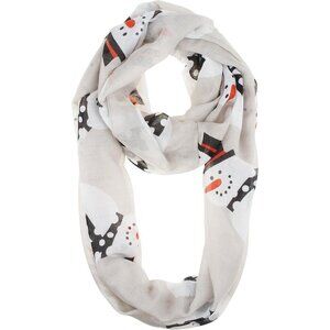 Women's Winter Soft Lightweight Sheer Holiday Infinity Christmas Wrapped Scarf